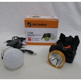 Senter Kepala SC-DL07P SCORE/ Head Lamp Charge Led 7W (Bonus Lampu)***