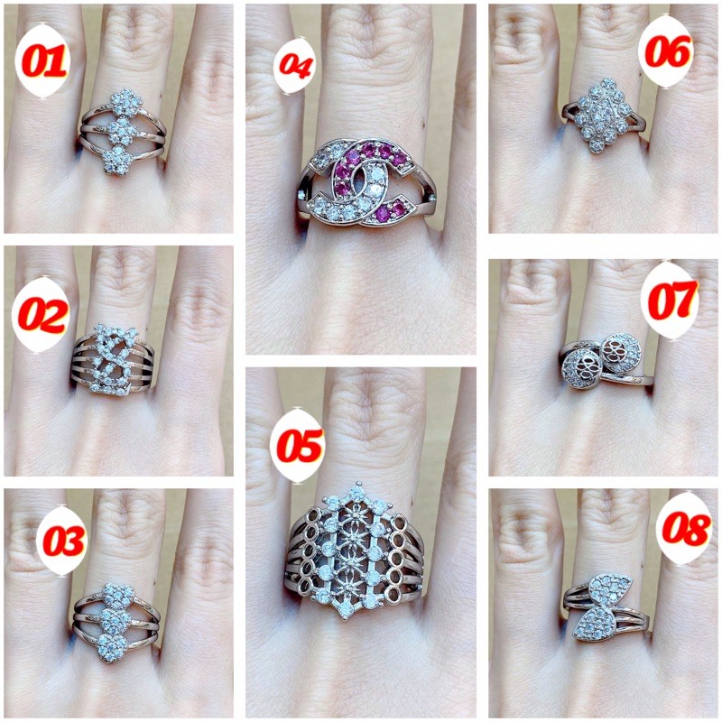 Cincin silver permata cantik