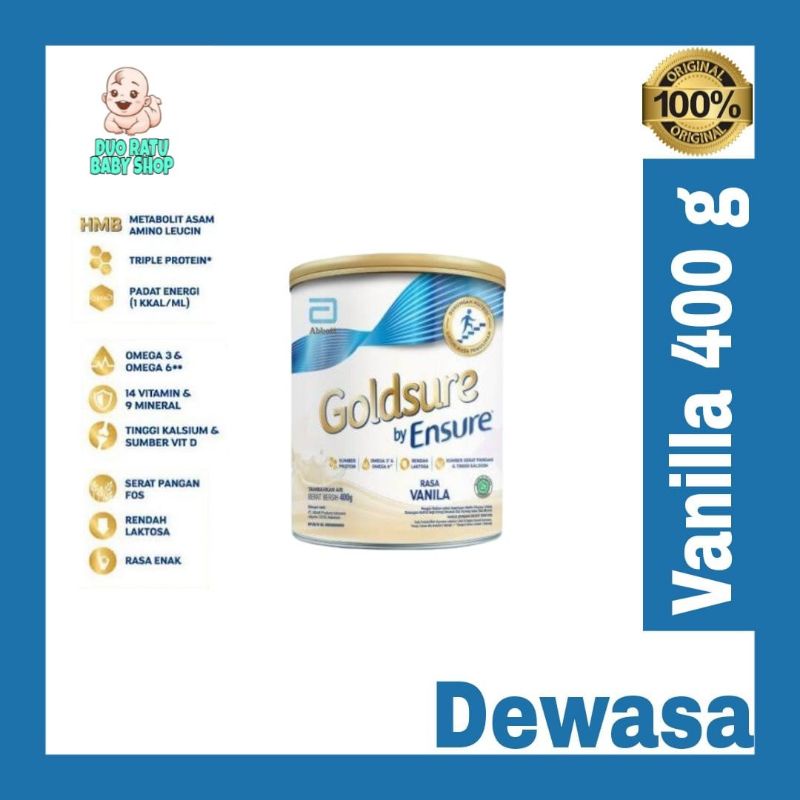 Susu Goldsure by Ensure/Ensure Susu Dewasa dan Manula 400 g dan 900 g Free bubble dan dus