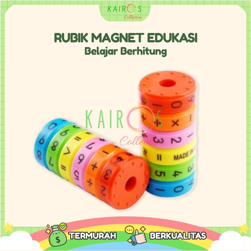 Rubik Magnet Matematika Mainan Edukasi Aritmatematika Axis Magnetik anak