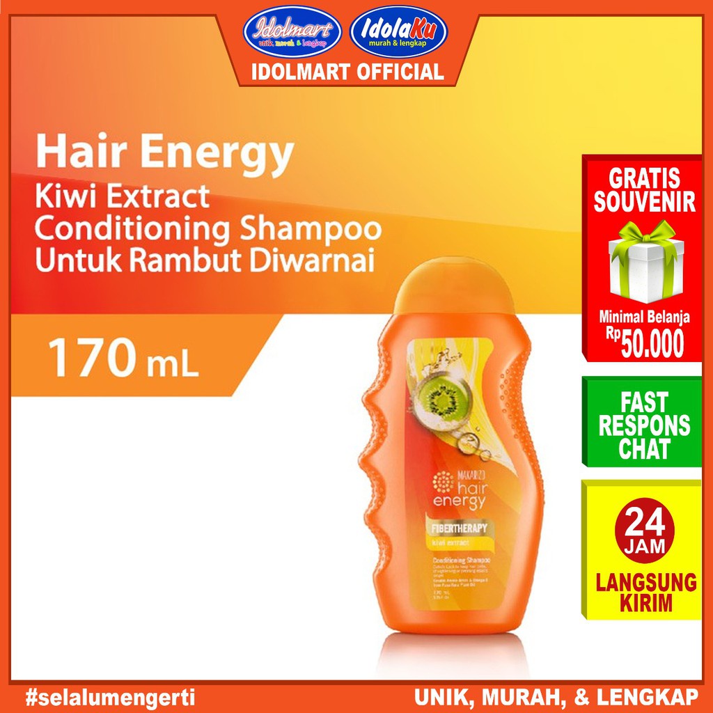 IDOLAKU Makarizo Hair Energy Fibertherapy Conditioning Shampoo Kiwi 170 mL / Shampo