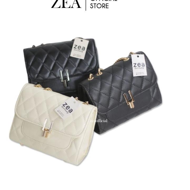 ❤[PROMO ⚡PECIAL]❤ [Zea Official]- Tas Selempang Wanita Slingbag Quilted Sling Bag - Tas Rantai Ulir 