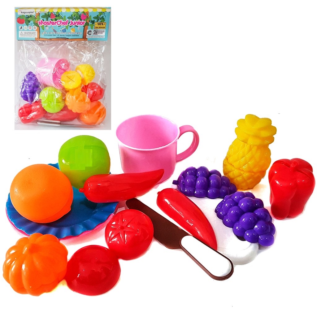 T0456 DINASTY TOYS MAINAN BUAH POTONG KANTONG KGP199 MAINAN ANAK BUAH POTONG MASTER CHEF JUNIOR KGP 