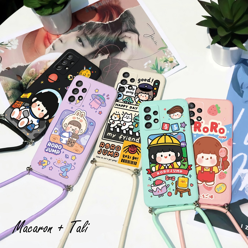 Sling Case Macaron Softcase Tali (UV13) Samsung A33 A13 A14 A73 A53 A23 A32 A52 A52S A72 A22 4G A22 5G A12 M12 A02S A03S A03 CORE A71 A51 A10 M10 A11 M11 A20 A30 A30S A50 A50S A21S A20S