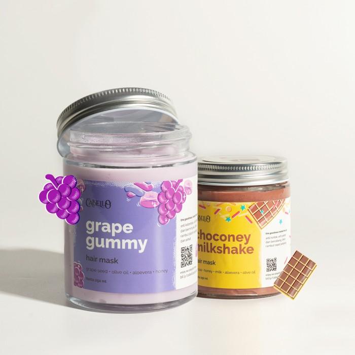 Masker Rambut | Bundling Hair Mask Choconey Milkshake & Grape Berry Kualitas Terbaik