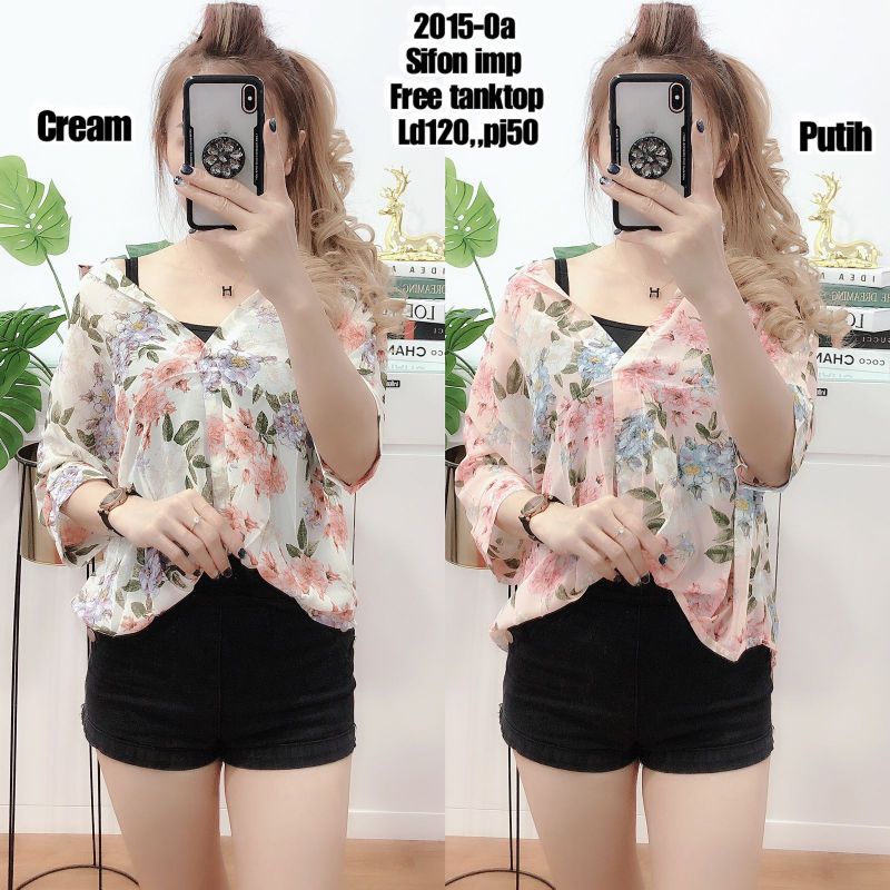 2015 Blouse sifon free tanktop
