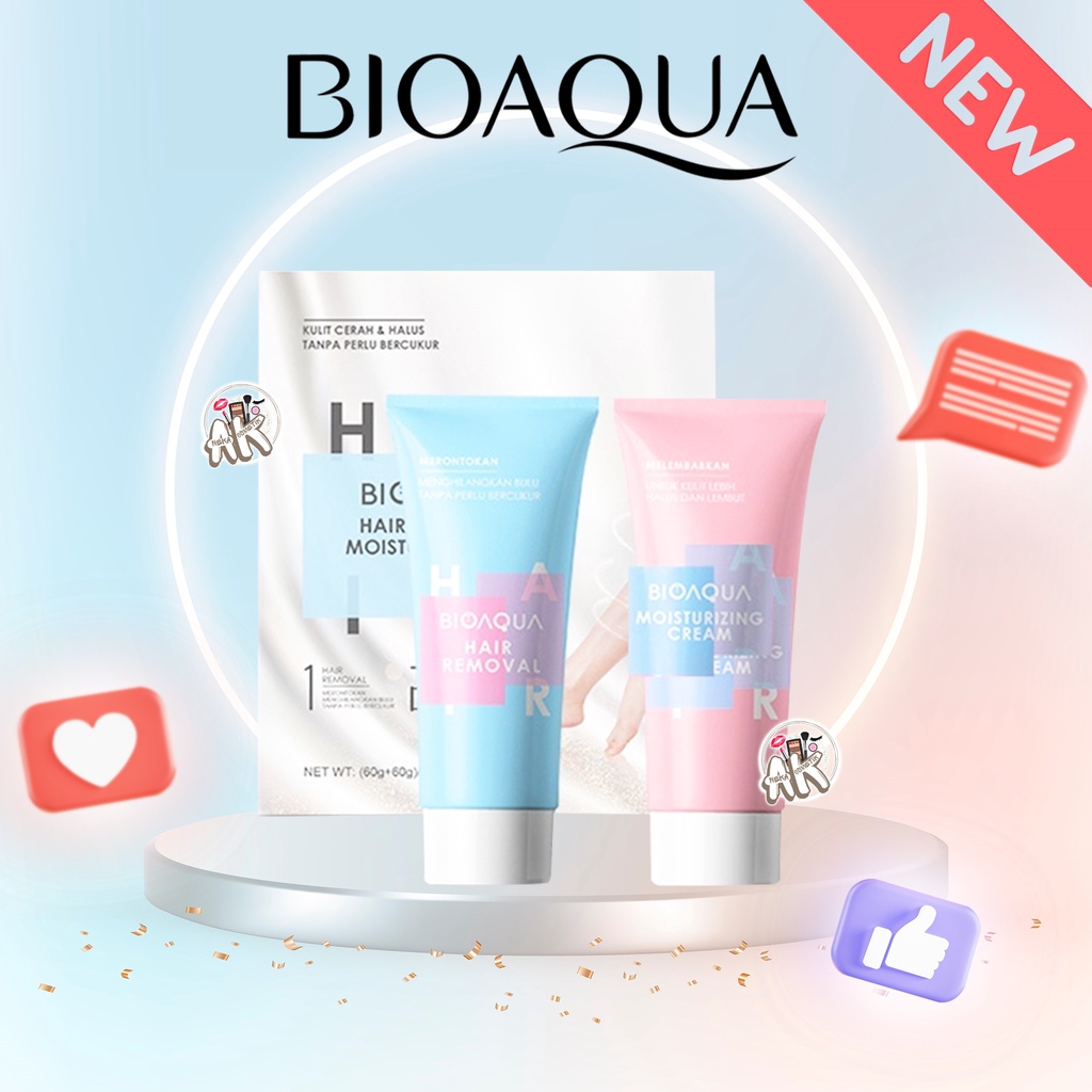 BIOAQUA HAIR REMOVAL MOISTRIZING / CREAM (1 SET ISI 2 ITEMS)