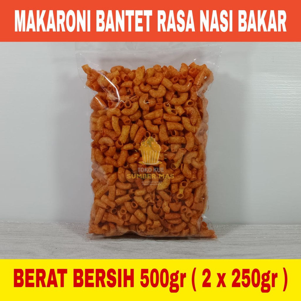 

MAKARONI BANTET - MAKARONI BANTAT- 500GR / RASA NASI GORENG / MAKRONI / MACARONI / KILOAN