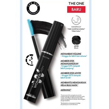 The One 5-in-1 Wonderlash Waterproof Mascara Black/ Eye Wide Open mascara/ Oncolour Big Lash Waterproof/ The One Lash Extension Mascara/ Tremendous/Curler/Penjepit Bulu Mata