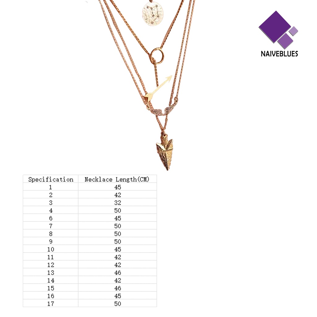 Kalung Rantai Multilayer Dengan Liontin Hati Untuk Wanita