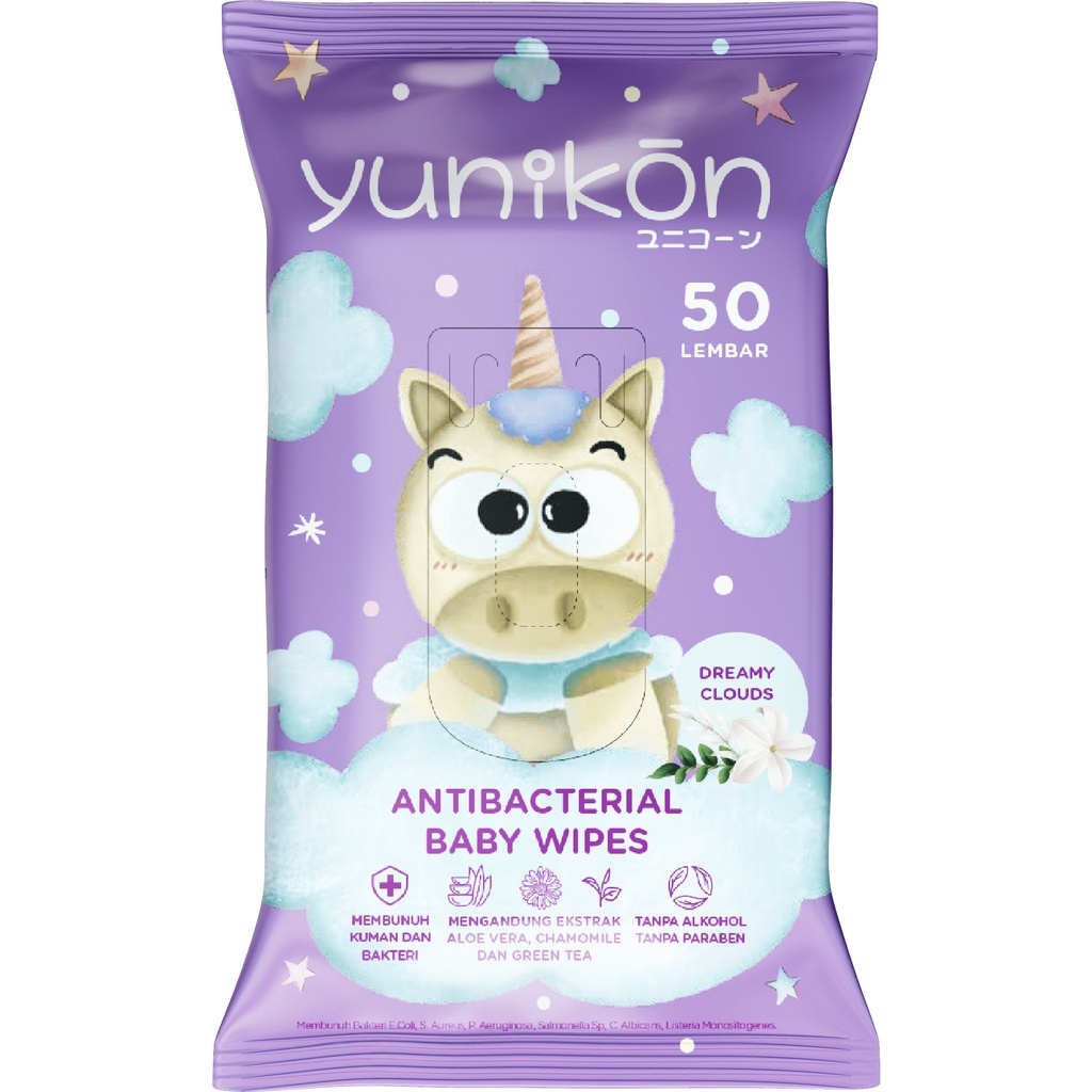 Yunikon Antibacterial Baby Wipes Buy 1 Get 1 Free Tissue Basah Bayi 50s