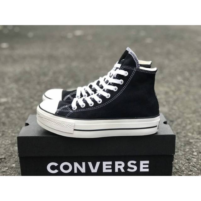 black and white converse platform
