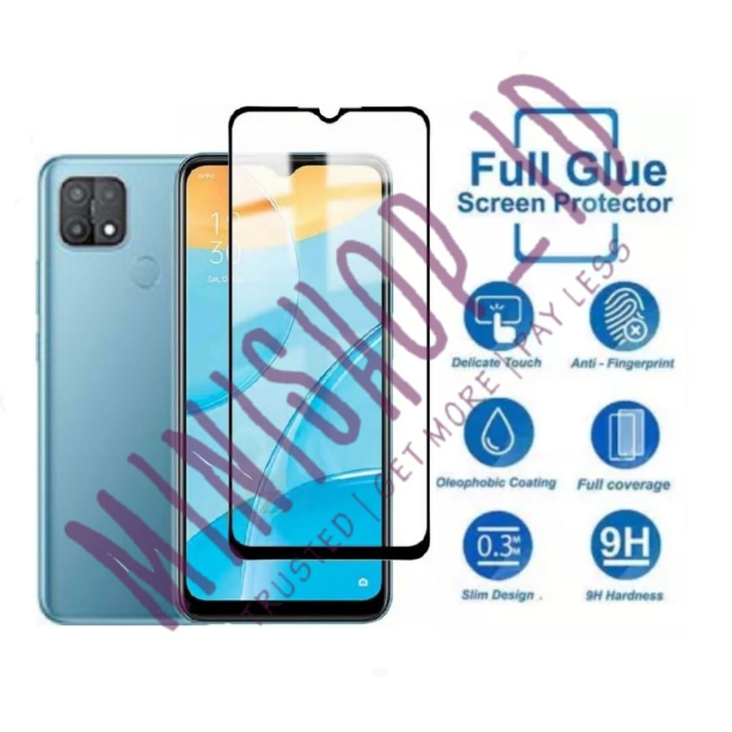 OPPO A15 2020 / OPPO A15S TEMPERED GLASS FULL GLUE ANTI GORES HP SCREEN PROTECTOR TG 6D TG 9D