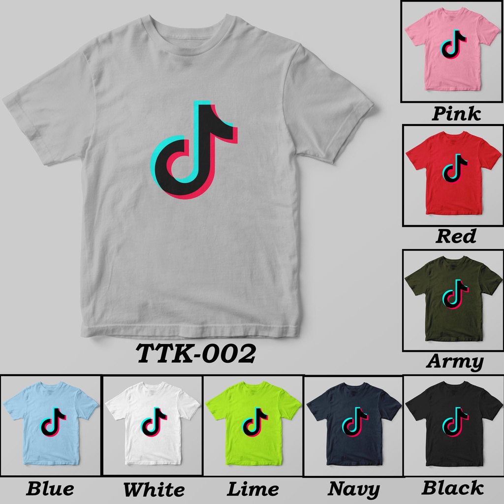 FREE CUSTOM NAMA !! Kaos TikTok Kualitas PREMIUM - BAHAN COMBED 30s