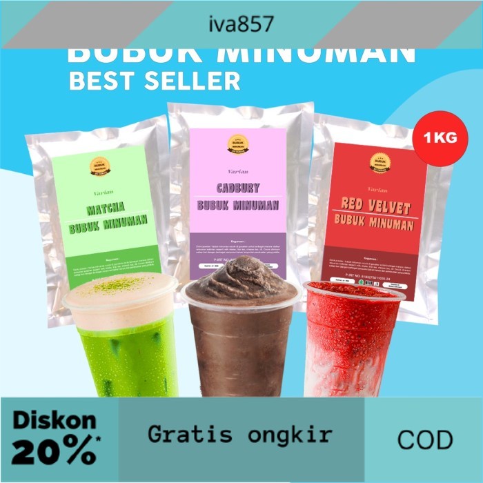 

PROMO BUBUK MINUMAN RASA BEST SELLER 1KG / BUBUK MINUMAN KEKINIAN 1KG - Red velvet GRATIS ONGKIR