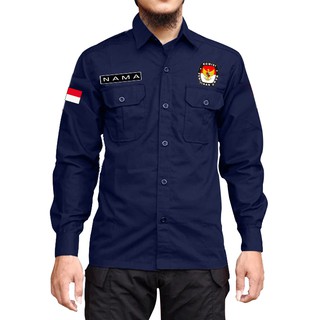 Jual Kemeja Pria Lengan Panjang Kemeja Bebas Bordir Kemeja Custom Logo