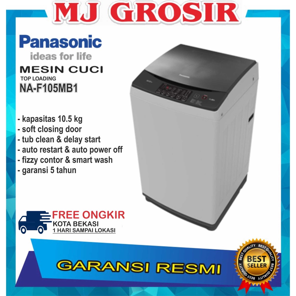 MESIN CUCI 1 TABUNG PANASONIC NA-F 105 MB NAF105MB1 TOP LOADING 10.5KG