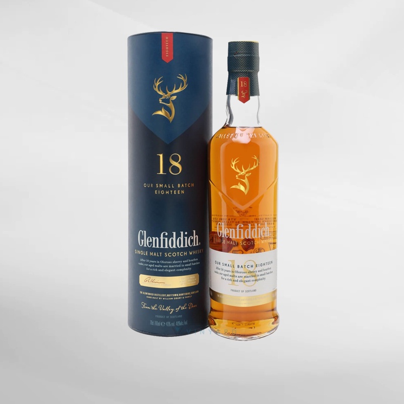 Glenfiddich 18 Year Old Single Malt Whisky 700 Ml  ( Original &amp; Resmi By Vinyard )