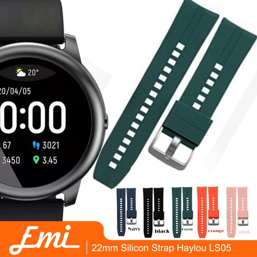 22mm Silicon Strap buat Haylou LS05 Smartwatch Tali kualitas terbaik