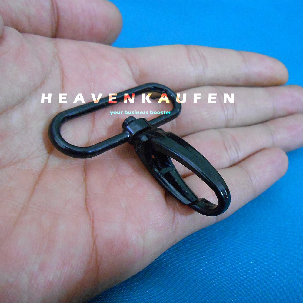 Kait Pengait Gantungan Hook Tas 3,8 cm Warna Hitam Standard