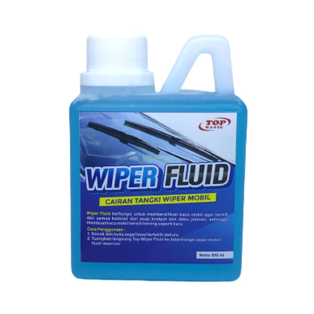 TOP WIPER FLUID 500 ML / 1 LITER Cairan Pembersih Kaca Mobil Anti Jamur dan Debu Sabun Wiper Anti Buram Kaca Mobil