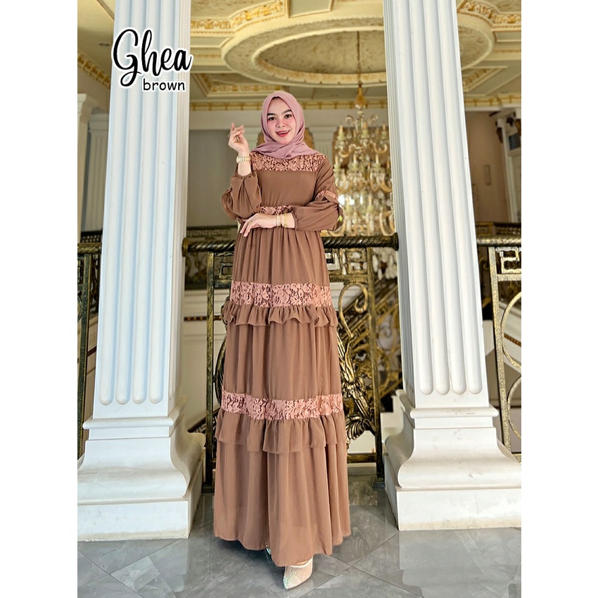 GAMIS PESTA KONDANGAN GHEA DRESS BRUKAT