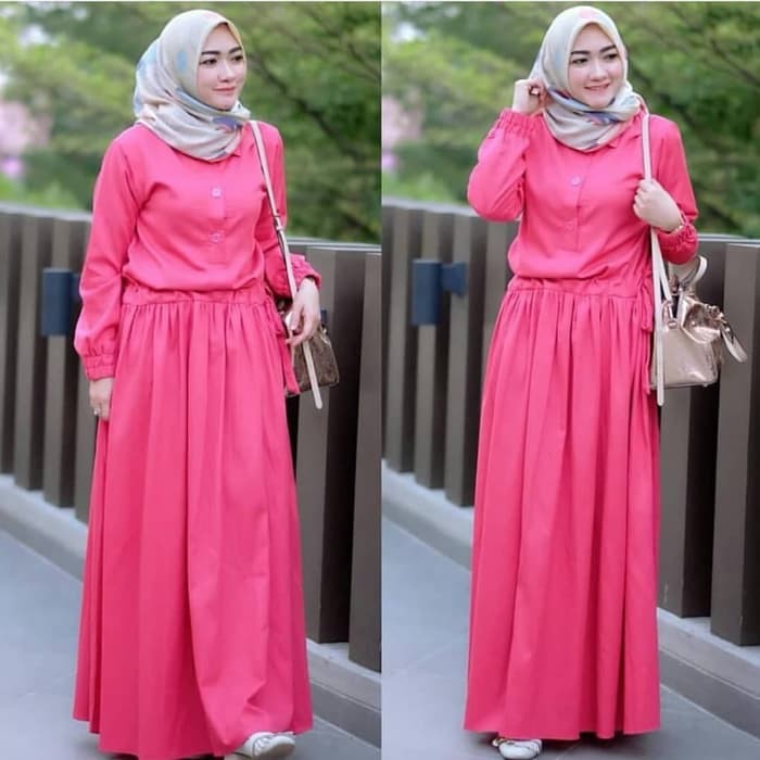Baju Gamis Balotelli Wanita Muslim Terbaru Sadira Dress Murah       modern DA987