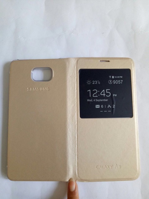 Flip cover kulit samsung a9 flip case samsung galaxy a9 a900
