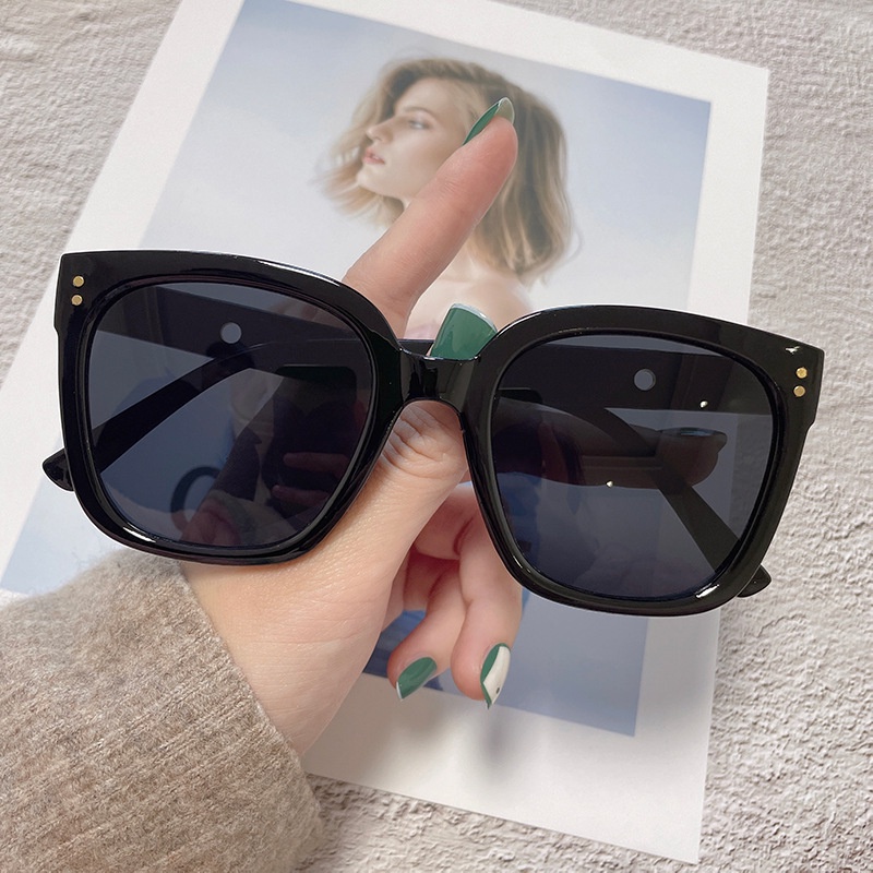 Roselife GM Kacamata Hitam Oversized Frame Kotak Untuk Pria / Wanita