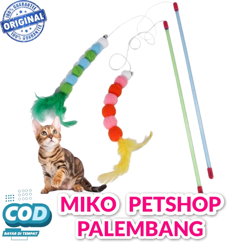 Mainan kucing Stick Bentuk Cacing