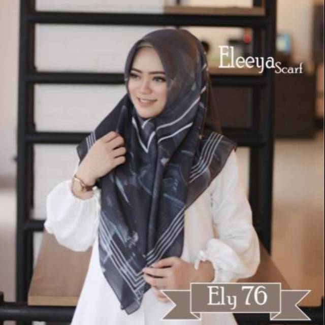 HIJAB SEGIEMPAT MOTIF ELY 76||  Eleeya Scarf