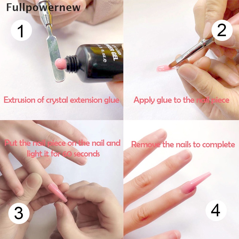 [FULL] Fake Nails Poly Extension Gel Dual Nail Form Coffin Nails Full Cover 120pcs