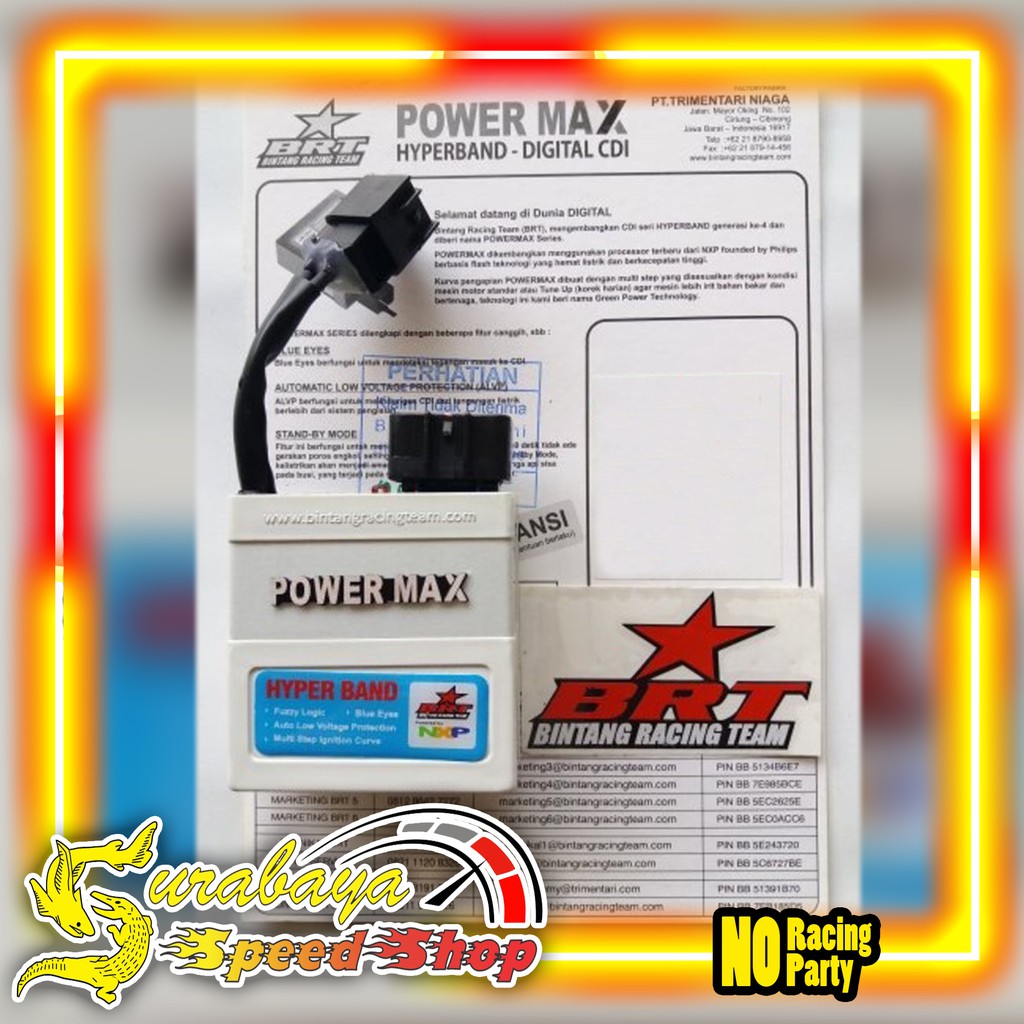 BRT CDI Powermax Power Max Hiperband Hyperband HB Honda New Megapro Monoshock Primus Arus DC Origina