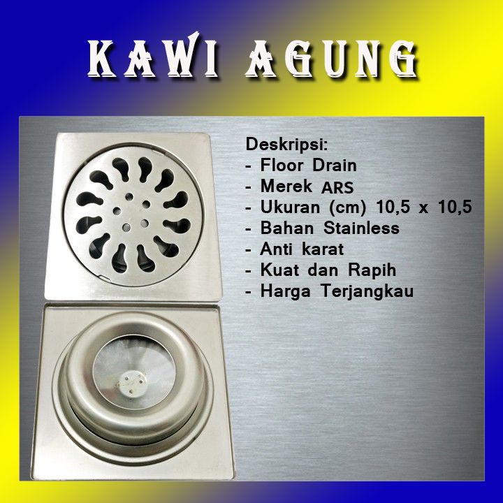 FLOOR DRAIN SARINGAN GOT KAMAR MANDI FLOOR DRAIN 4 INCH STAINLESS KAWIAGUNG