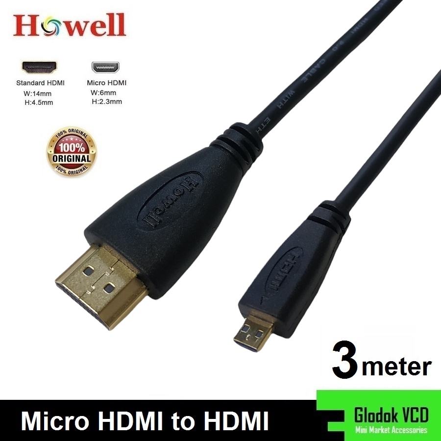 Kabel HDMI to Micro HDMI Howell 3M