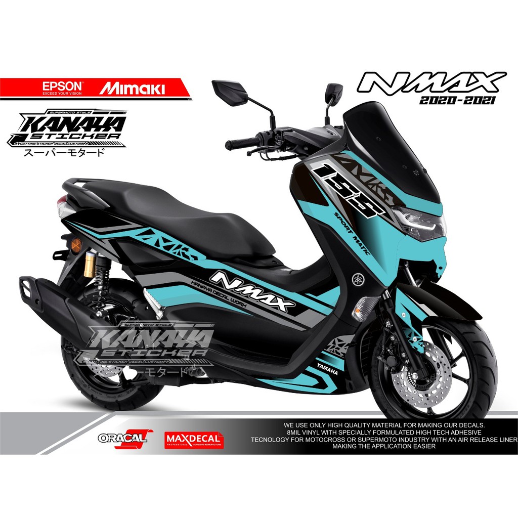 Decal Nmaax Full Body Sticker Nmax Old / Abs / 2020 Sticker Nmax Termuarah warna biru
