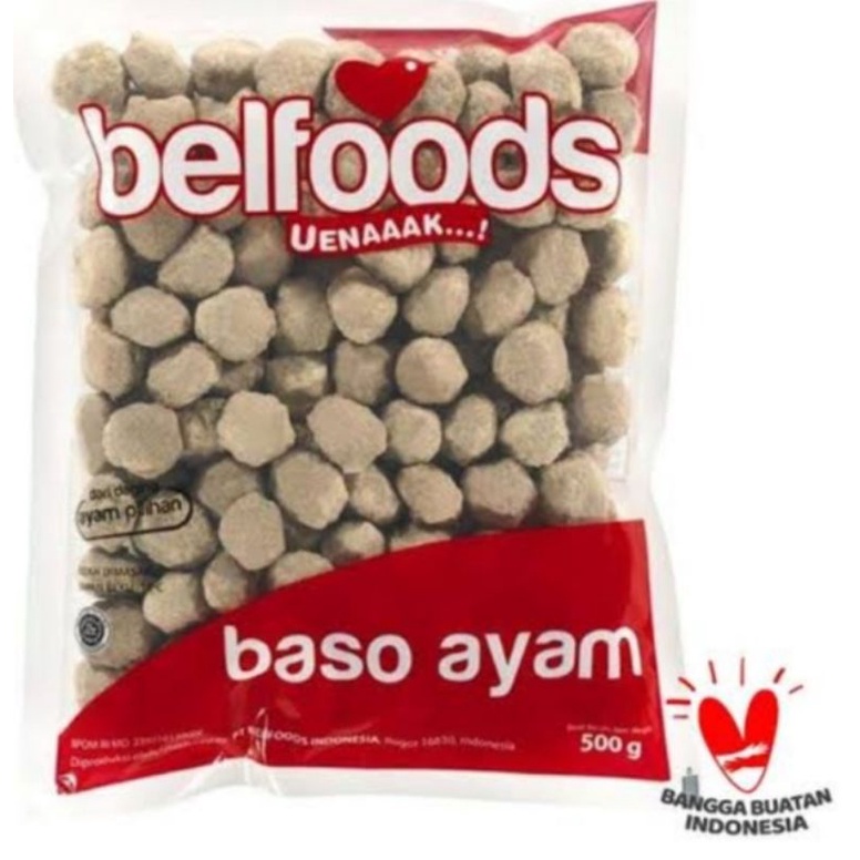 

Belfood baso ayam mini 500gr isi 100pcs