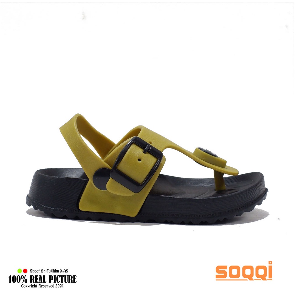 Sandal japit anak tali let belakang bayi cowok cowek original sendal jepit anak-anak baby karet ringan laki perempuan umur  1-3 tahun branded Soqqi Sunruble 8001 terbaru promo keren cod murah 20-25