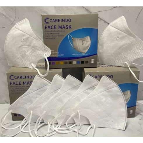 MASKER DUCKBILL CAREINDO HITAM PUTIH ISI 50 PCS