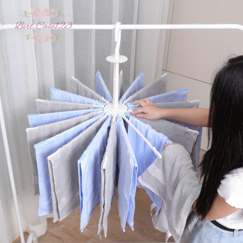 RT88 FOLDING HANGER GANTUNGAN JEMURAN BAJU BAYI PUTAR 360 DERAJAT 20 STICK PENGAIT BC6225