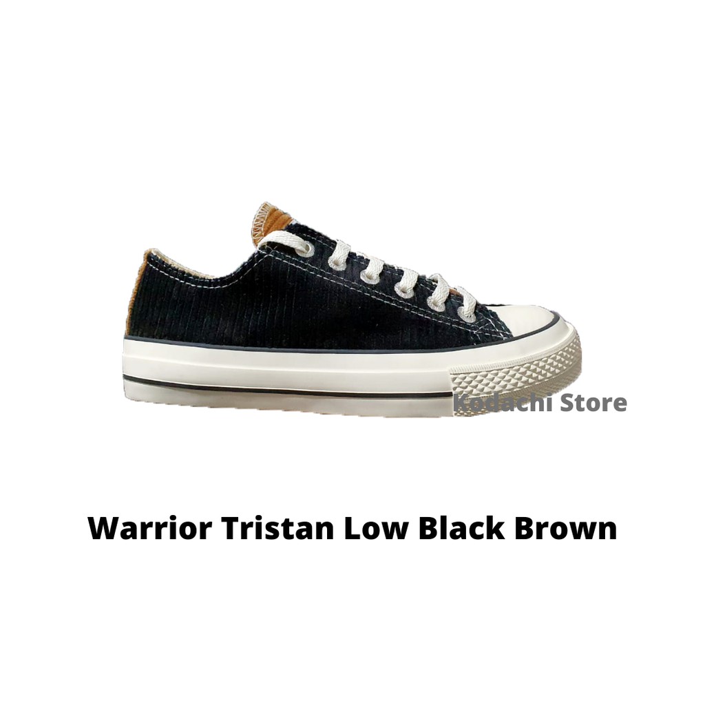 Sepatu Warriror Tristan Low Black Brown - Warrior Shoes Original