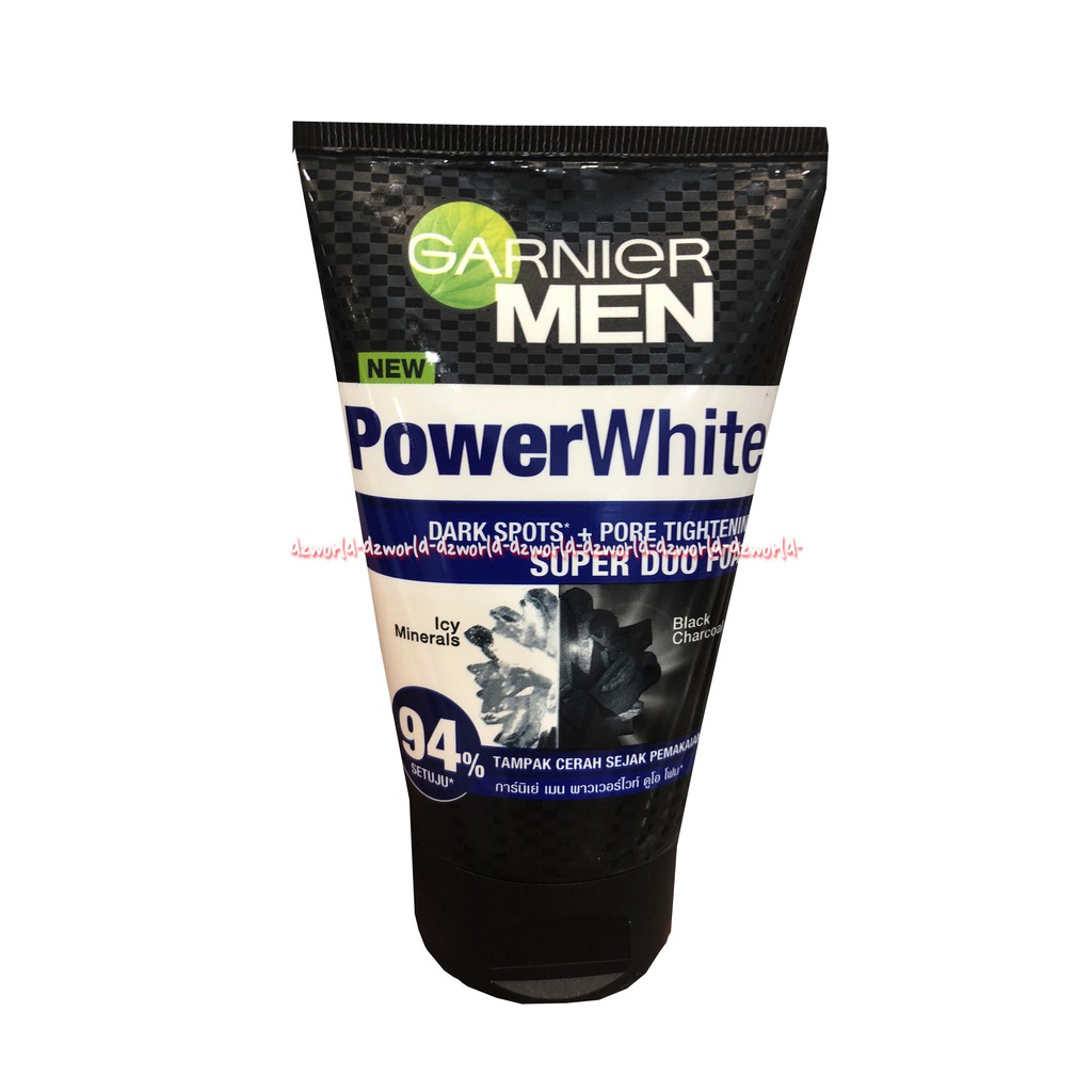 Garnier Men Turbo Bright 100ml Power White Sabun Cuci Muka Pria  Cowok Laki