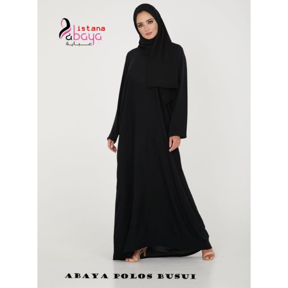 (TERMURAH SESHOPEE) Abaya polos saudi simpel &amp; cantik bagi yg suka gamis ga ramai tapi elegan(busui friendly).