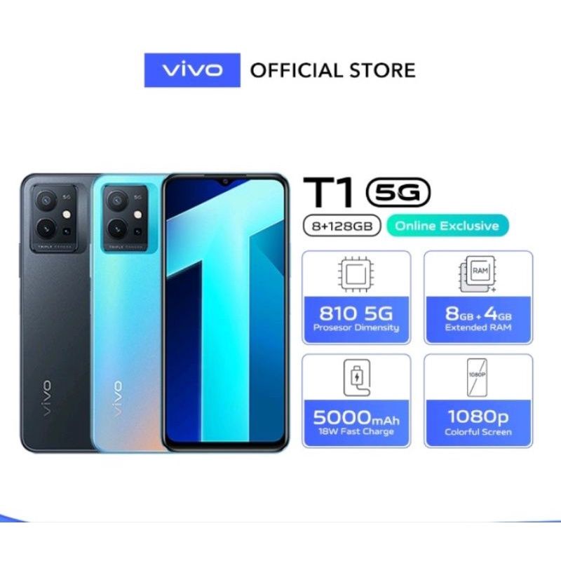 VIVO T1 5G Ram 12/128 Baterai 5000mAh