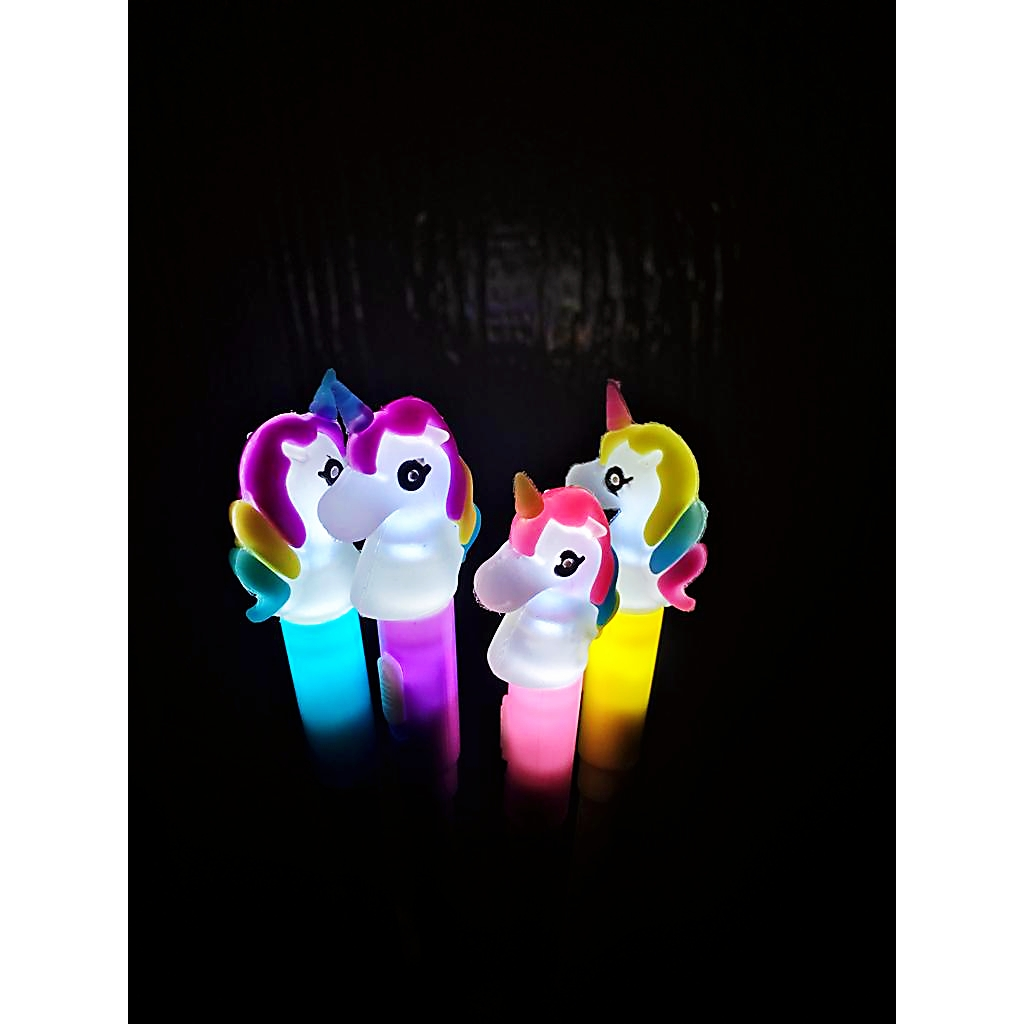 

SATUAN Pulpen Lampu Unicorn / Kuda Poni Pony Dino LED Gel Pen
