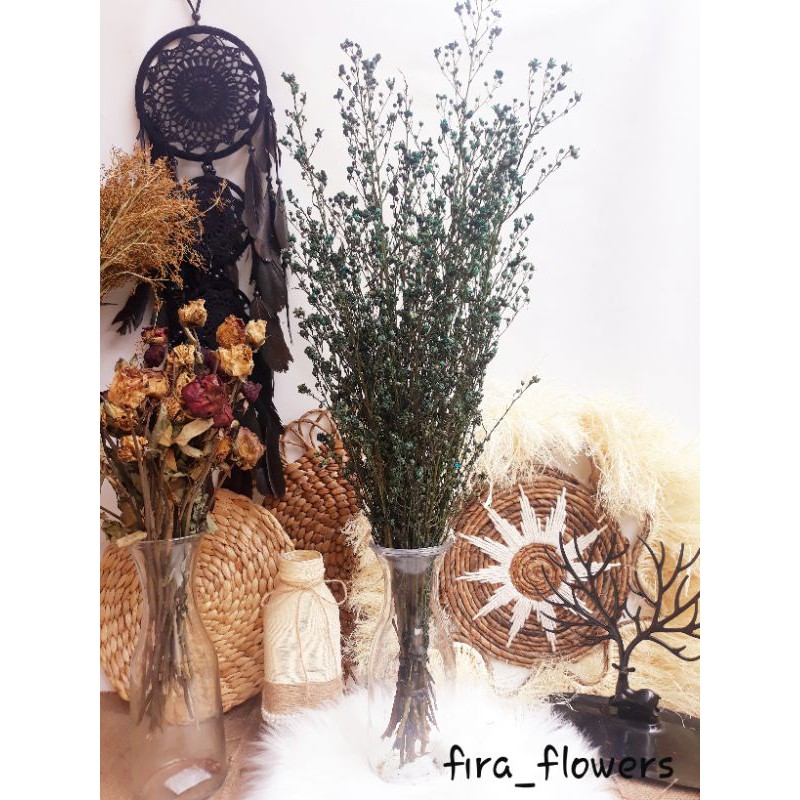 Bunga Pikok Kering  warna 1 btg besar bercabang , Dried Mini Aster Dried Pikok