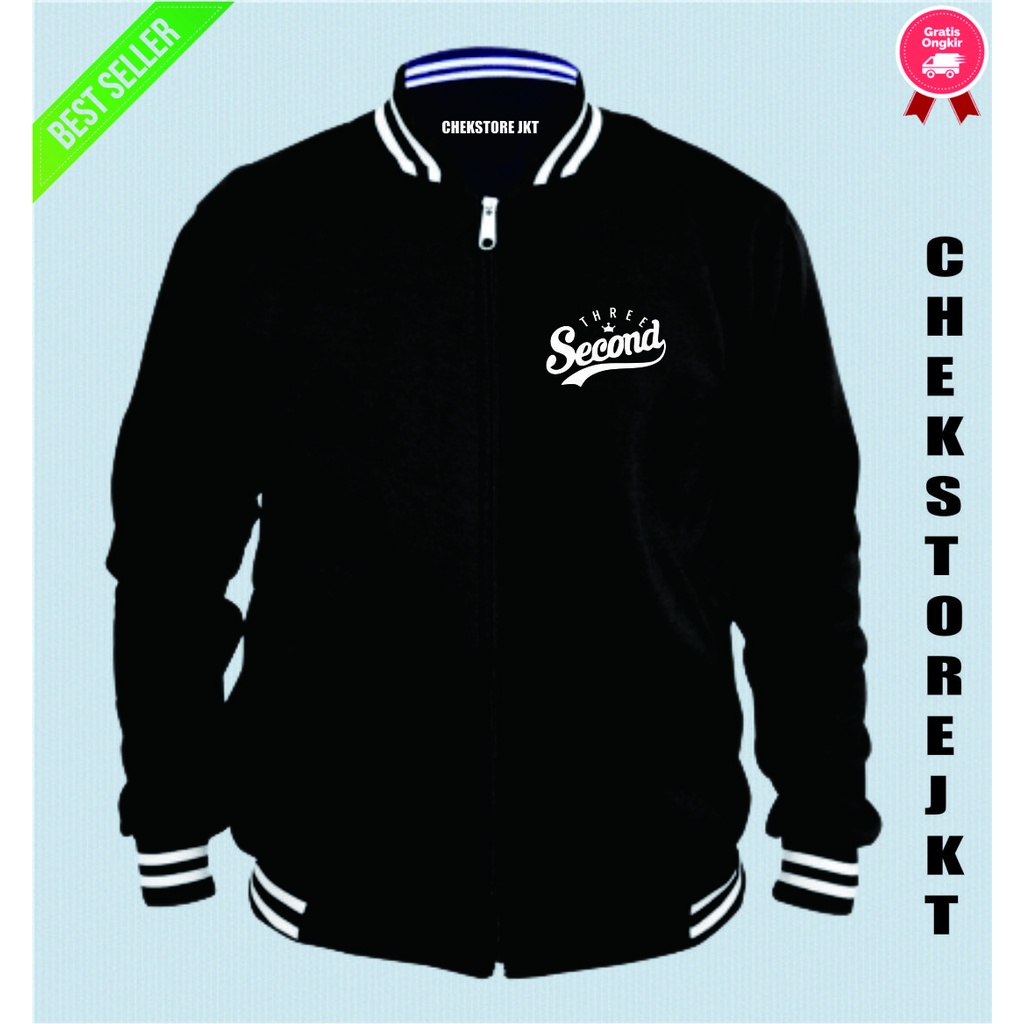 Jaket varsity 3second white S/XXL Jaket Pria/Wanita Distro - Chekstorejkt