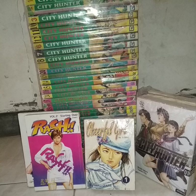 47pcs komik city hunter 1-38 + 7 tsukasa hojo edisi khusus rebirth Rash Rajawali Grafiti