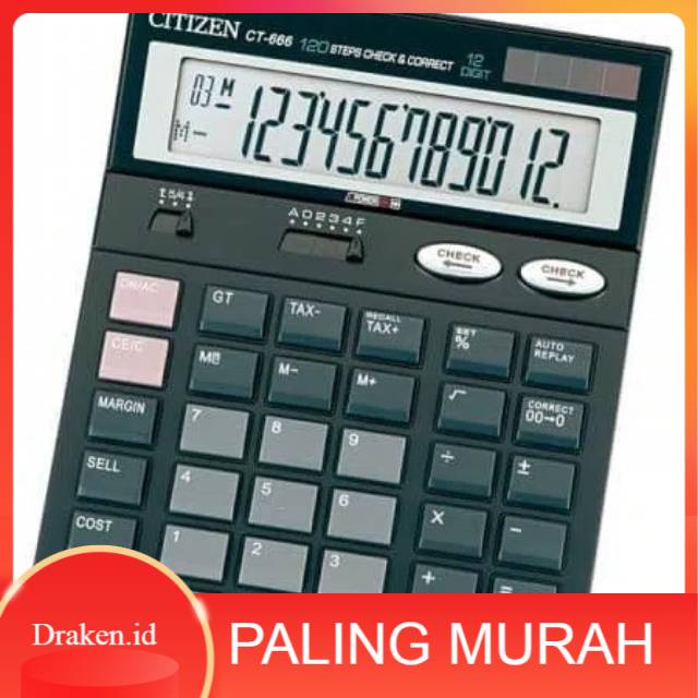 

[COD} Kalkulator Citizen Ct 666 12 digit besar