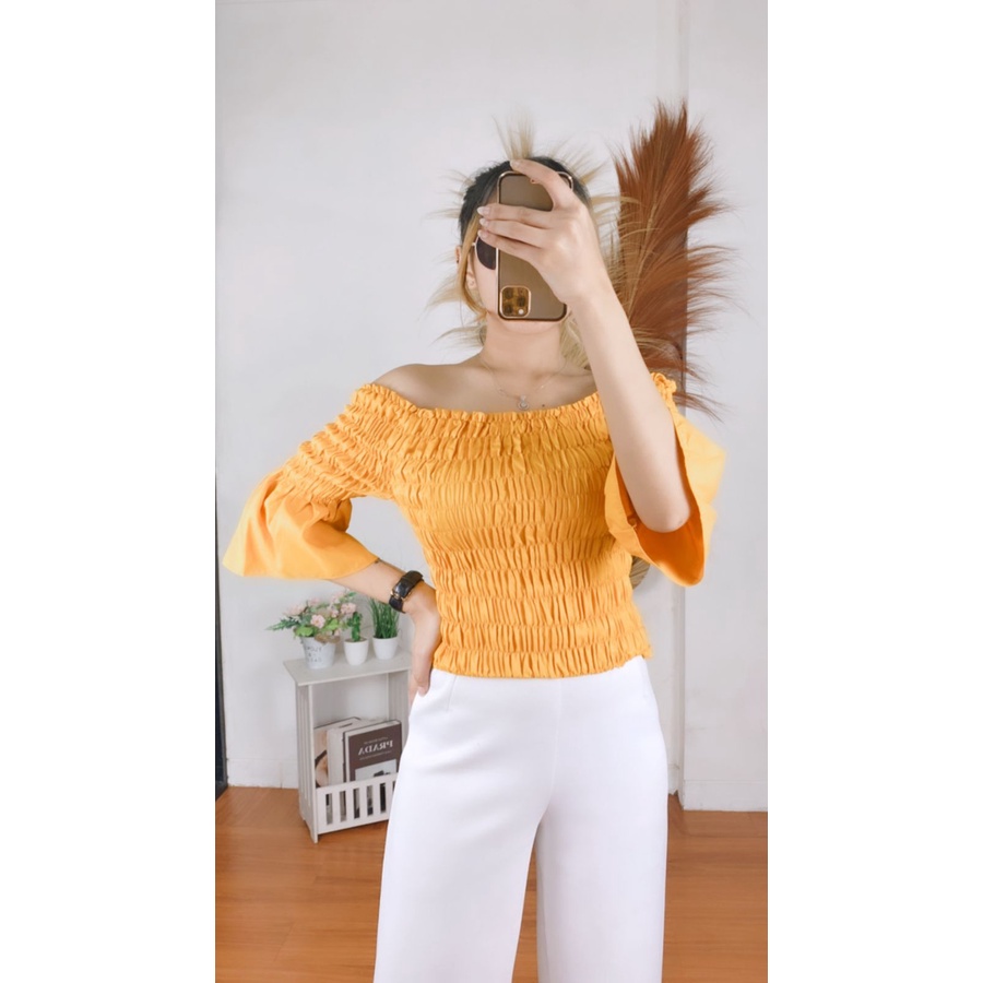 [12.12] Rx Fashion - Baju Wanita . New Sabrina Top  -B1